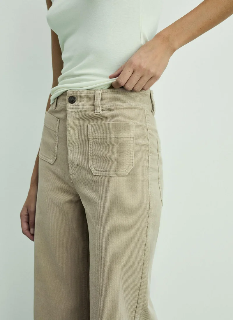 MANGO Catherin Culotte Corduroy Trousers