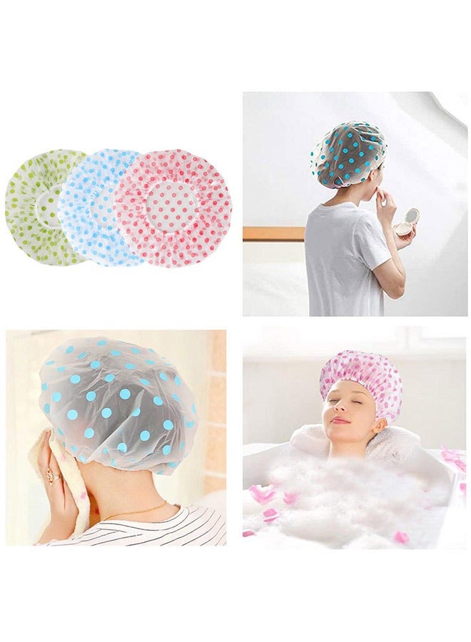 صوجي قبعات استحمام مقاومة للماء قابلة لإعادة الاستخدام، قبعات استحمام مرنة، قبعات استحمام للشعر - Image 2