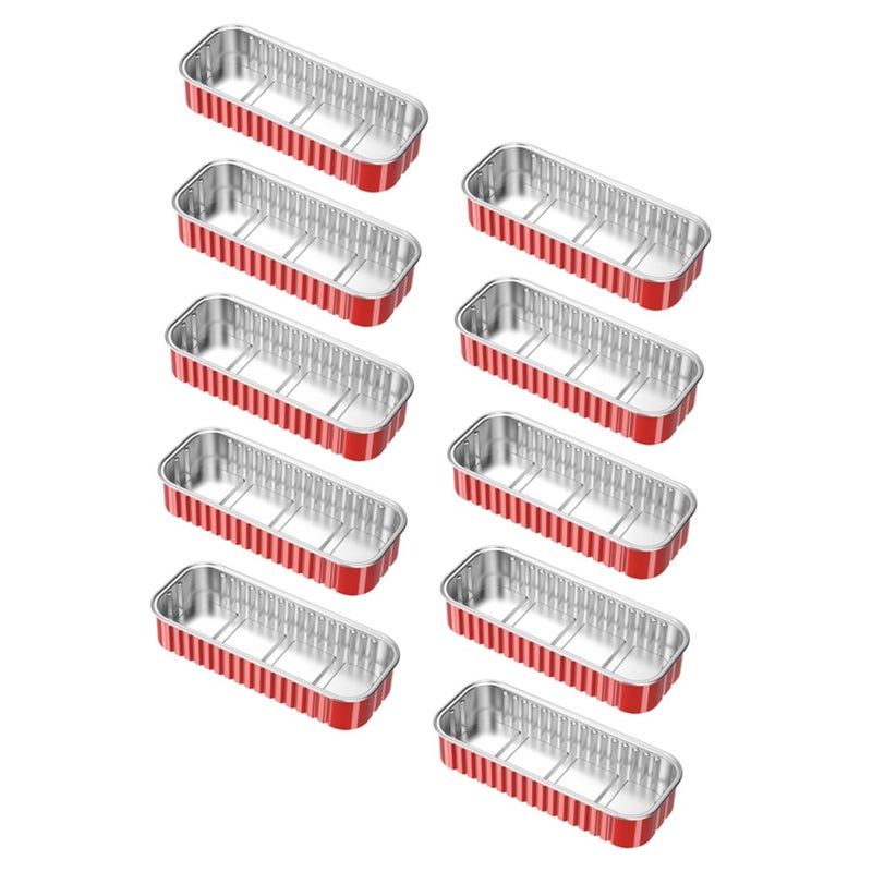 10Pcs Disposable Aluminum Foil BBQ Pans Non Stick Surface Indirect Cooking Accessories - Image 2