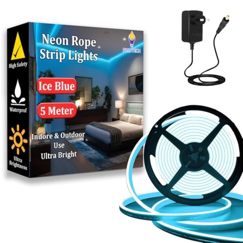 fizzytech LED Ice Blue Neon Rope Strip Light - Image 1