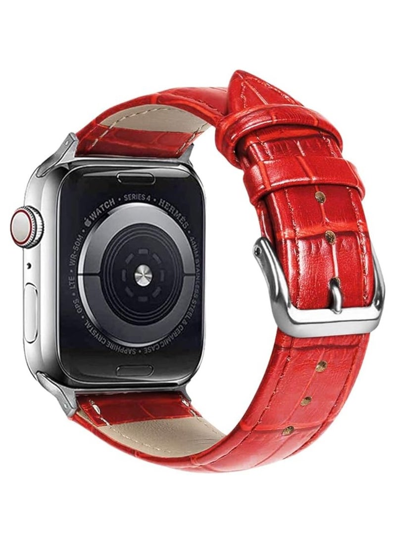 TEMPO Durable Band Compatible with Apple Watch Ultra 2/1 Ultra 49mm 46mm 45mm 44mm 42mm for Men Women, Crocodile Leather ,Waterproof Strap for iWatch Series 10 9 8 7 6 5 4 3 2 1 SE  - Image 1