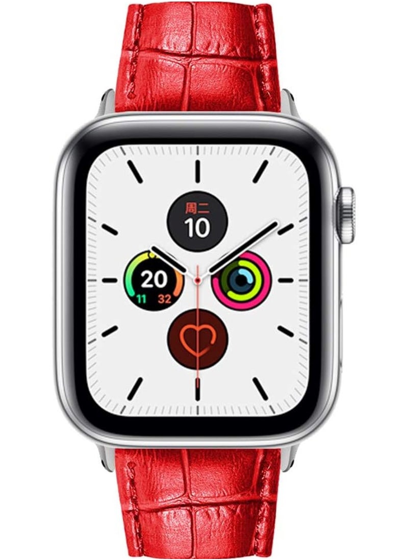 TEMPO Durable Band Compatible with Apple Watch Ultra 2/1 Ultra 49mm 46mm 45mm 44mm 42mm for Men Women, Crocodile Leather ,Waterproof Strap for iWatch Series 10 9 8 7 6 5 4 3 2 1 SE  - Image 2