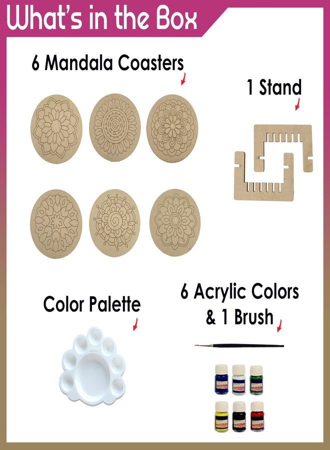 SOLOBOLO Mandala Art kit for Kids Adults,Indian Art Forms Kits,Art & Craft kit Birthday Return Gift for Girls 9-12 12-15,Coloring & Painting kit Using Water Brush MK101 D - Image 2