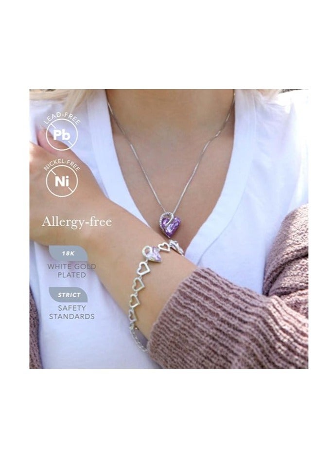 Love necklace, silver pendant necklace with gift box for women  - Image 2