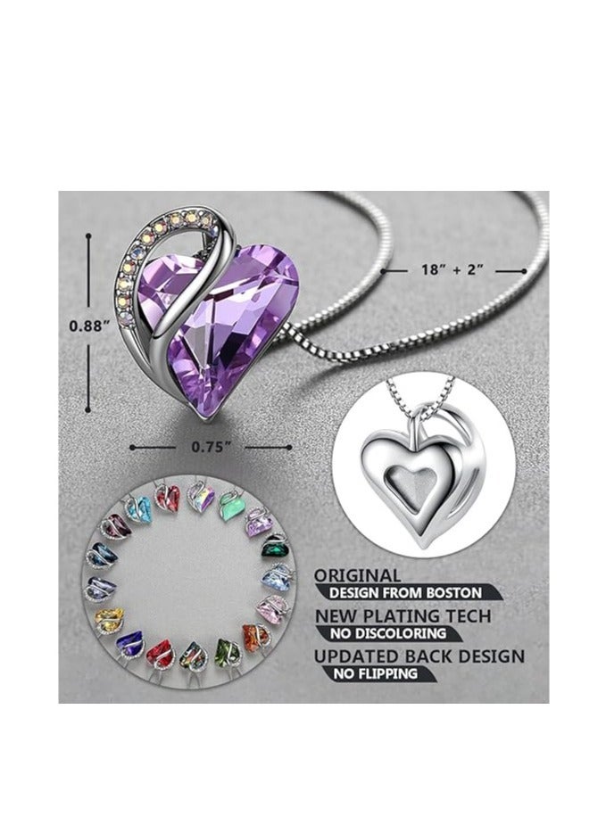 Love necklace, silver pendant necklace with gift box for women  - Image 3