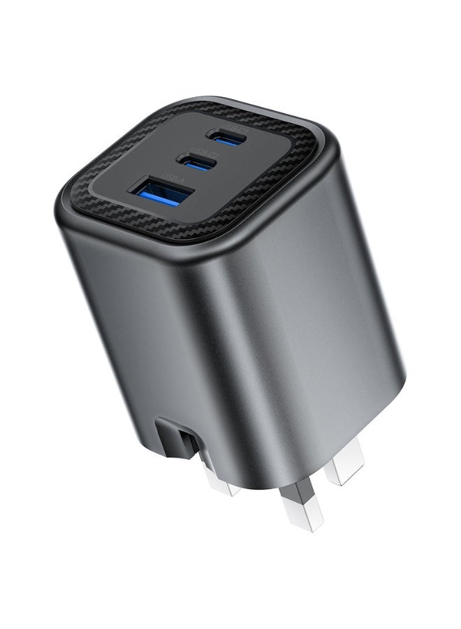 ACEFAST GaN Fast Wall Charger A122 PD65W Foldable Plug, 3 Ports, 2 USB-C 1 USB-A - Black Suitable For laptops, phones, tablets, game consoles, - Image 5