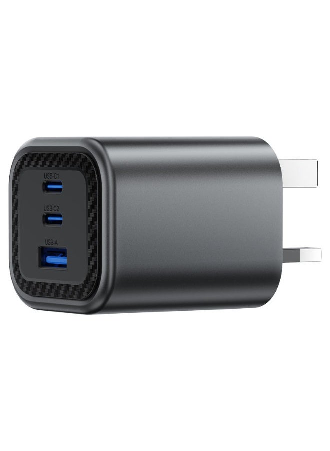 ACEFAST GaN Fast Wall Charger A122 PD65W Foldable Plug, 3 Ports, 2 USB-C 1 USB-A - Black Suitable For laptops, phones, tablets, game consoles, - Image 4