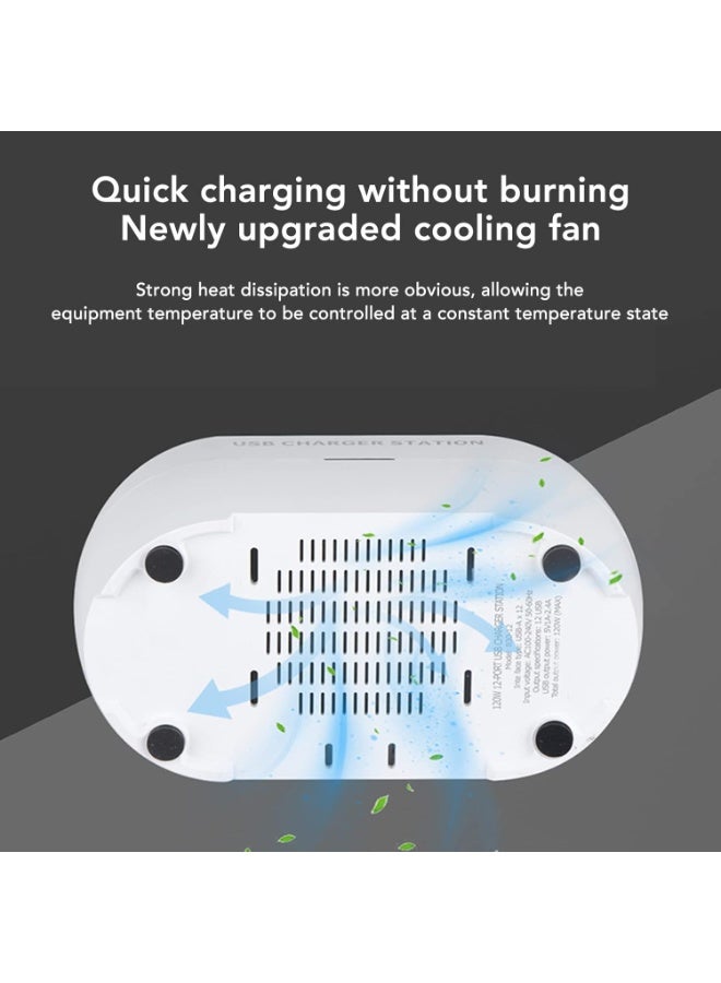 MUNTAQI 30-Port USB Charging Station Box 160W | 1A-2.4A Multi-Device USB Wall Charger | Fast Desktop Charging Hub with Cooling Fan – Ideal for Office, School & Home - Image 2