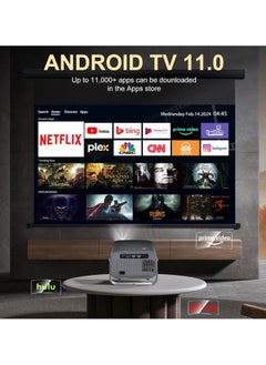 GTSOL Projector [ Android 11.0/Electric focus] with WiFi 6 and Auto keystone,15000lumens Movie Projector,Full HD 1080P Supported 360° Angle adjustment Video Projector,home theater A10 PLUS  - Image 2