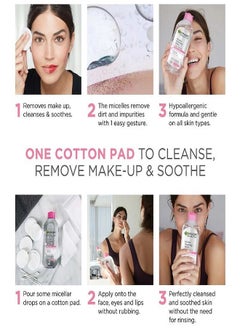 Garnier Micellar Water Face Cleanser & Daily Makeup Remover Clear 100ml  - Image 4