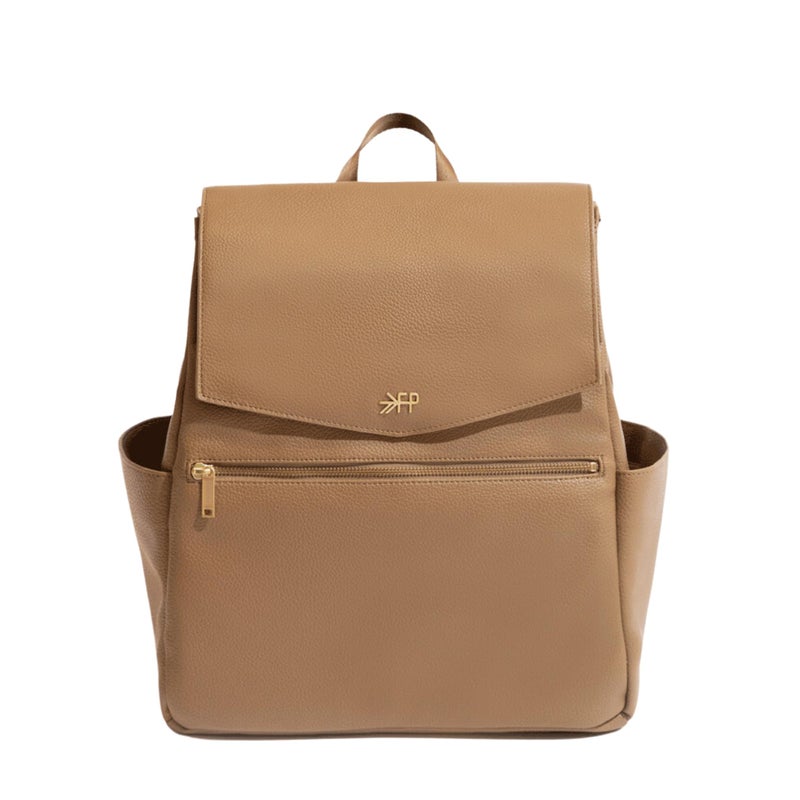 Freshly Picked Freshly Picked Classic II Diaper Bag Backpack Wipeable Vegan Leather With Changing Pad Convertible Toffee V2