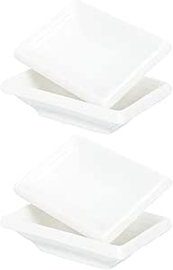 Ceramic Soy Sauce Dish Set 4 Pack 3 Inch Mini Plates for Japanese Dining - Image 1