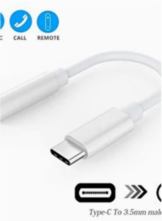USB-C Headphone Jack Adapter White  - Image 2