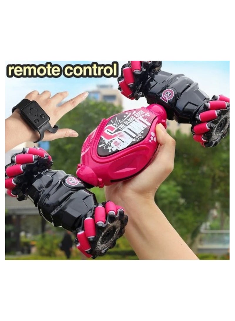 Huitich Remote Control Stunt Car with Gesture Control and Rechargeable Battery Red  - Image 4