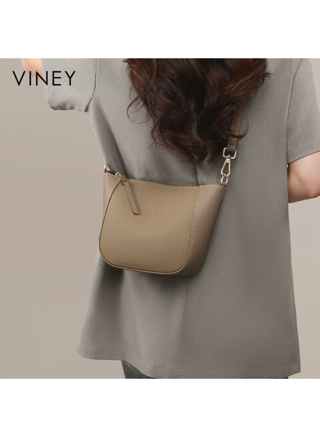Viney Women's Handbag, Cowhide Crossbody Dumpling Bag, Light Luxury Commuter Shoulder Bag, Birthday Gift With High-end Feel For Girlfriend Or Wife - Image 2