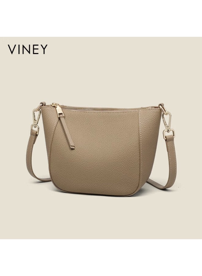 Viney Women's Handbag, Cowhide Crossbody Dumpling Bag, Light Luxury Commuter Shoulder Bag, Birthday Gift With High-end Feel For Girlfriend Or Wife - Image 3