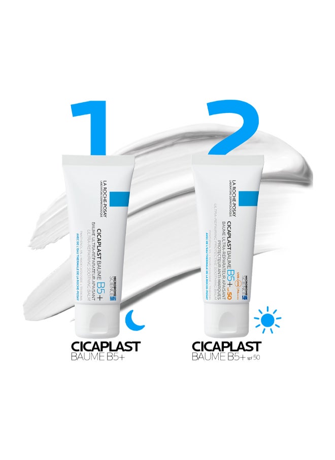 LA ROCHE-POSAY سيكابلاست بوم B5+ SPF 50: بلسم مهدئ ومصلح للبشرة الجافة والمتهيجة والمعرضة للشمس  - Image 3