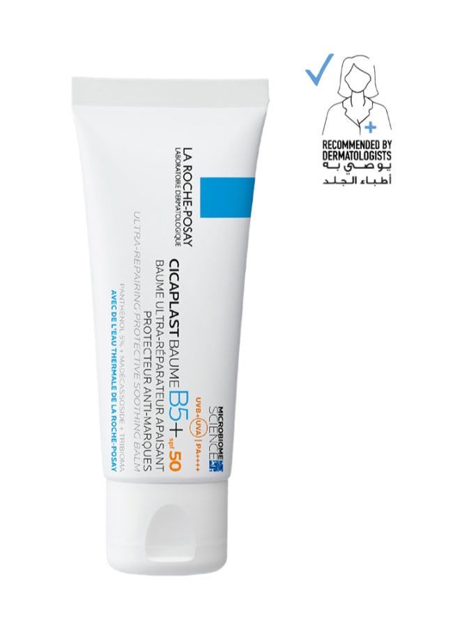 LA ROCHE-POSAY سيكابلاست بوم B5+ SPF 50: بلسم مهدئ ومصلح للبشرة الجافة والمتهيجة والمعرضة للشمس  - Image 1