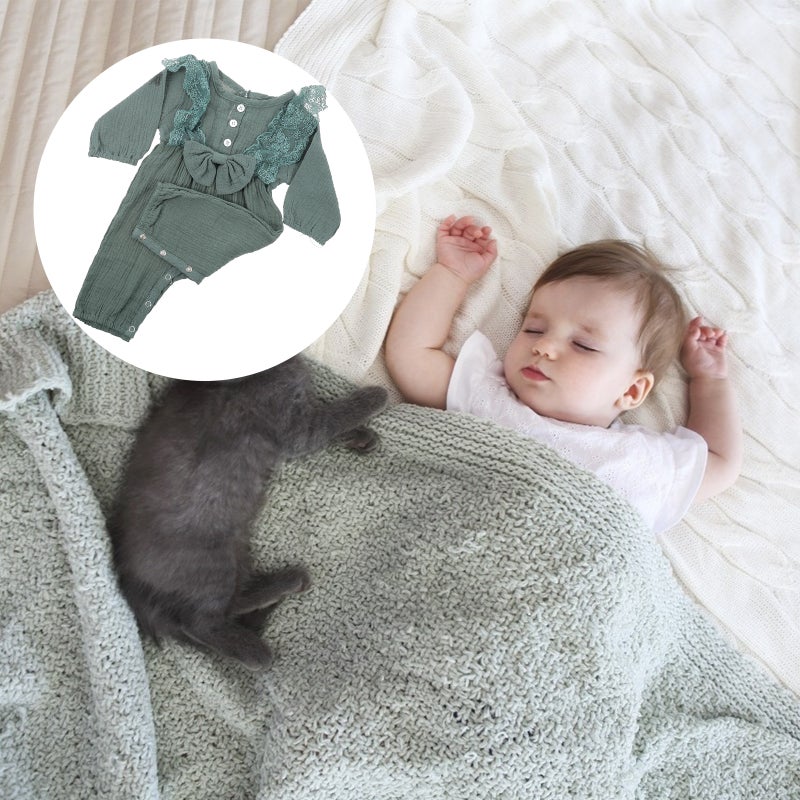 👕 بدلة نوم مريحة خفيفة الوزن حديثي الولادة مع أزرار كبس - Image 4