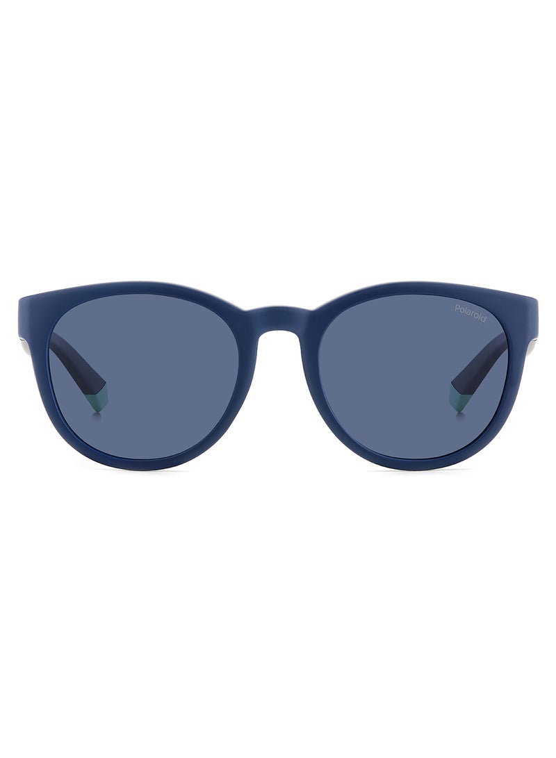 Polaroid Unisex Polarized Oval Sunglasses - Pld 2150/S Blue Millimeter - Lens Size: 52 Mm - Image 3