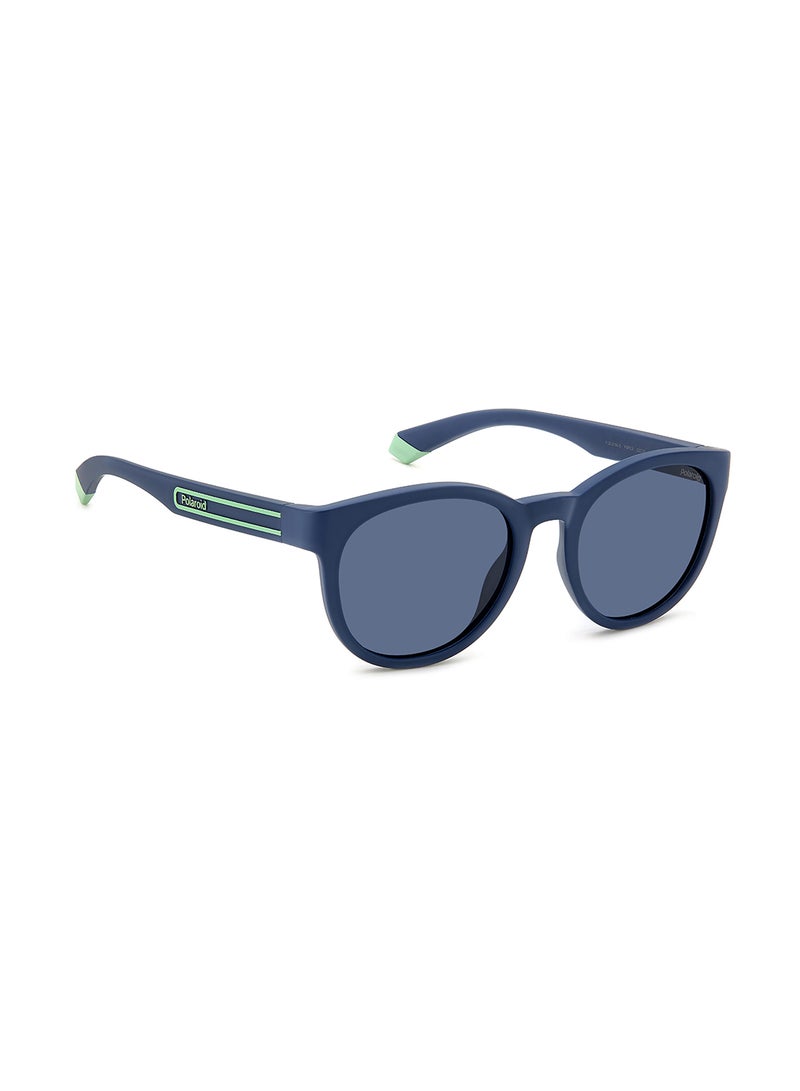 Polaroid Unisex Polarized Oval Sunglasses - Pld 2150/S Blue Millimeter - Lens Size: 52 Mm - Image 2