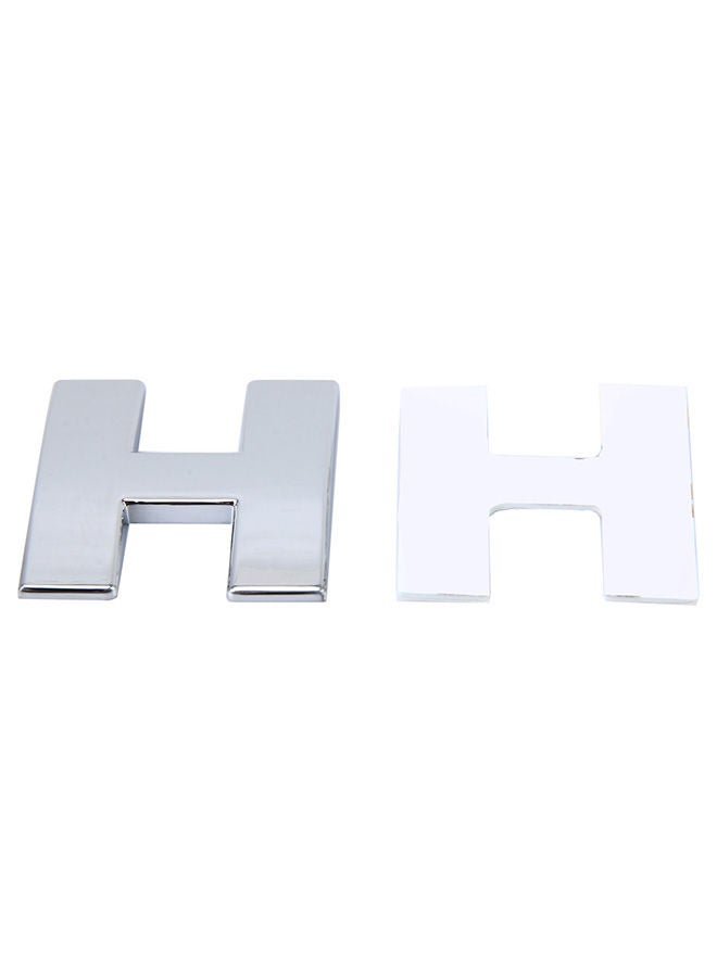 NIBEMINENT Car Badge Emblem 3D English Letter H Self-Adhesive Sticker Decal - Image 3