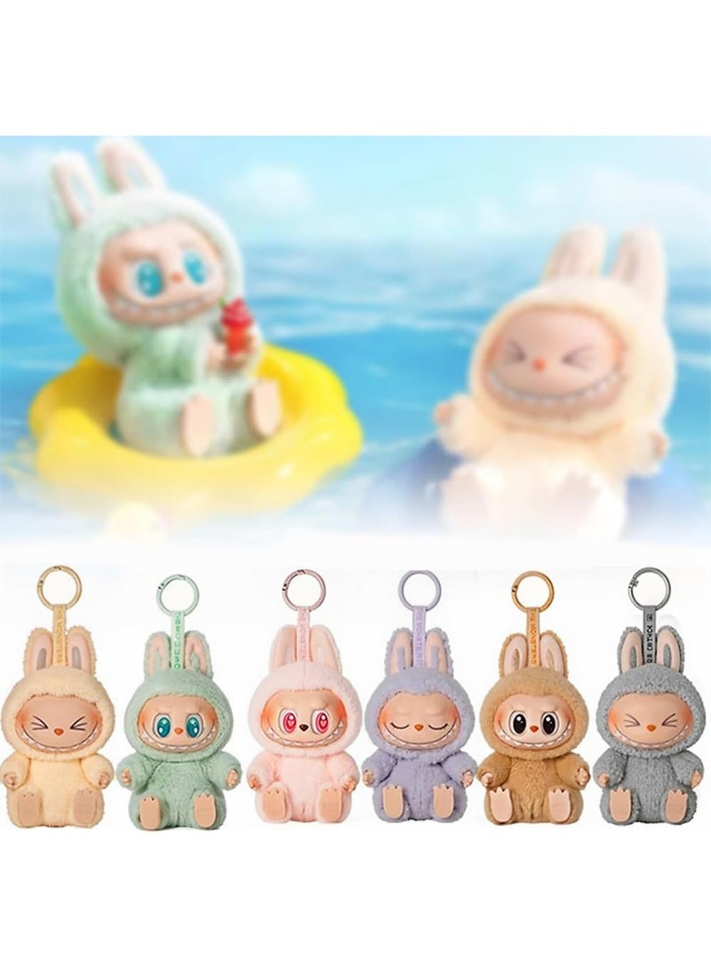 Doll pendant LABUBU 2.0 Labu vinyl face plush blind box Macaron 1 single box(High quality version)  - Image 4