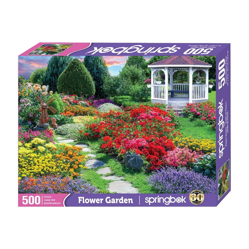 Springbok Flower Garden 500 Piece Puzzle for Adults Featuring a Beautiful Garden in Bloom - Image 5