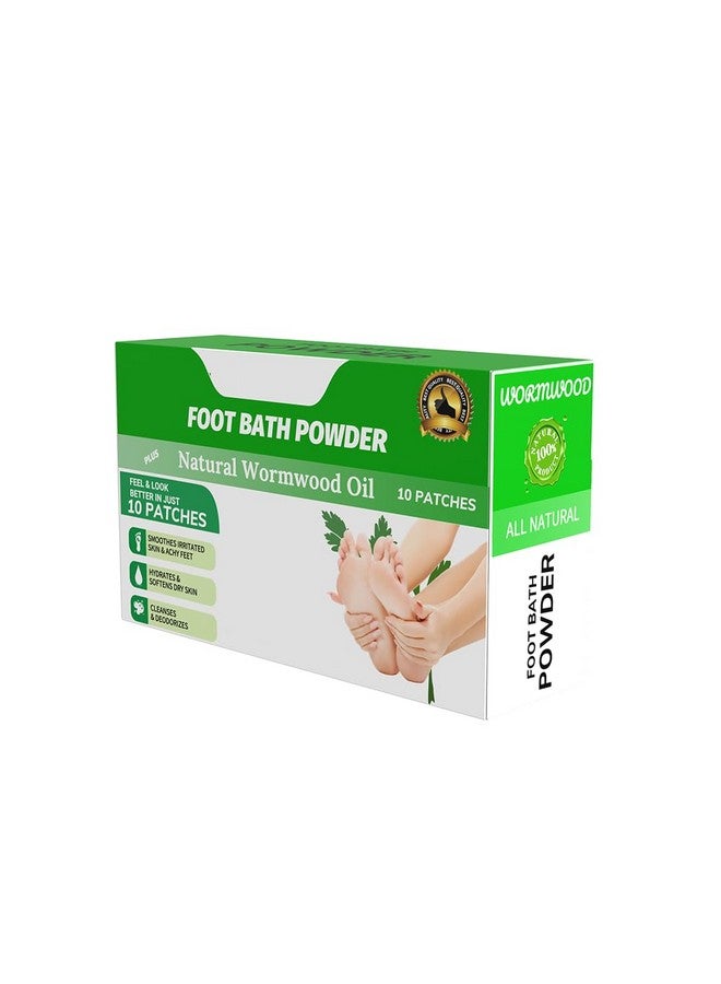 HaRvic Foot Bath Powder Foot Pads for Stress Relief Sleep Rest and Pain Free Remove Toxins Premium Organic Adhesive Foot Patches Anti-Swelling Foot SPA Mask Pads - 10 Pads - Image 1