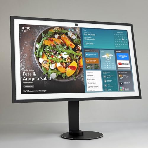 ATOPHK Adjustable Height Aluminum Stand for Ech_ooo Show 21 & Ech_ooo Show 15 ，360° Rotation, Tilt & Swivel, Landscape/Portrait Mode Black - Image 1