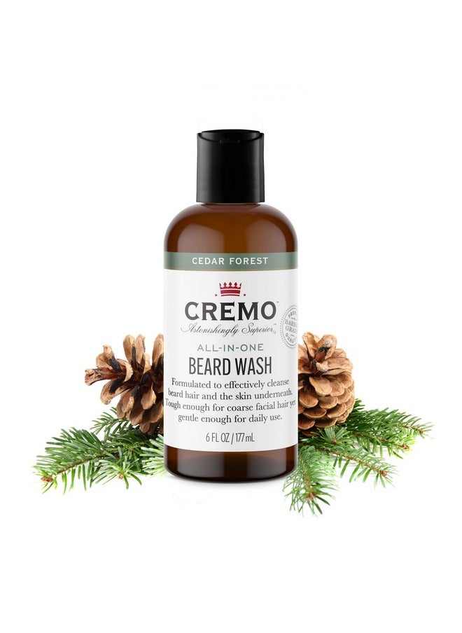 cremo - Remo Cedar Forest Allinone Beard And Face Wash Specifically Designed To Clean Coarse Facial Hair 6 Fluid Oz - Image 1