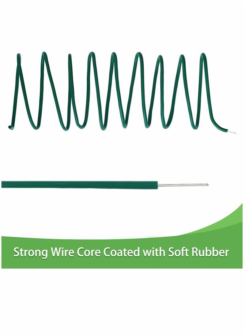 KASTWAVE - Garden Wire Ties Soft Iron Wire Fixed Wire Plant Soft Tie Bonsai Stereotypes Tie 3.5mm 52 Feet Soft Green Plant Training Wires for Tomato Plants, Climbing Roses, Vines, and Cucumbers (2PCS X 26 Feet) - Image 1