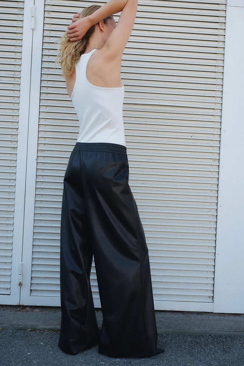 H&M Wide Coated Joggers