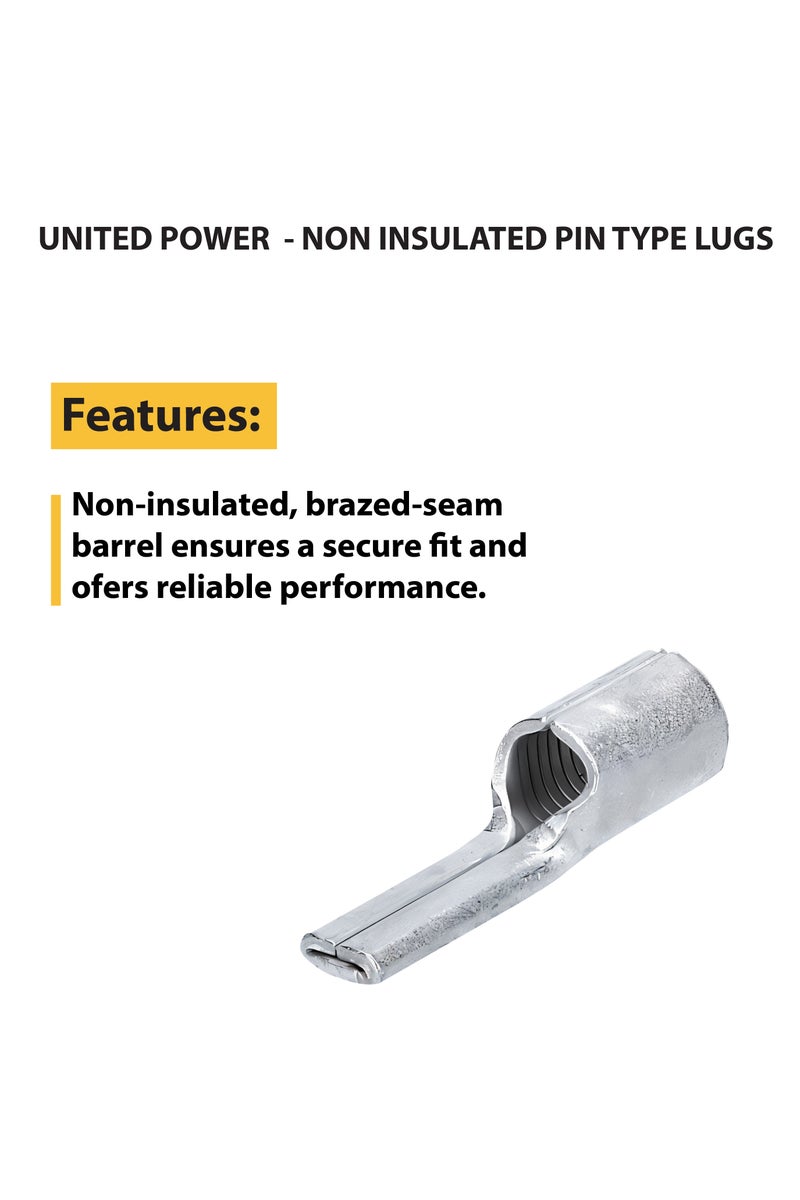 يونايتد باور عروات دبوسية غير معزولة - عروات كابلات نحاسية شديدة التحمل للتوصيلات الكهربائية - Image 3