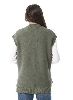 Caesar Womens Wool Long Vest  - Image 2