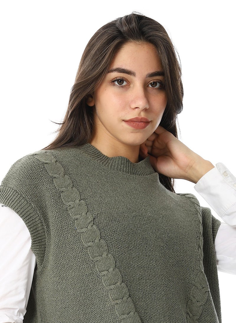 Caesar Womens Wool Long Vest - Image 3