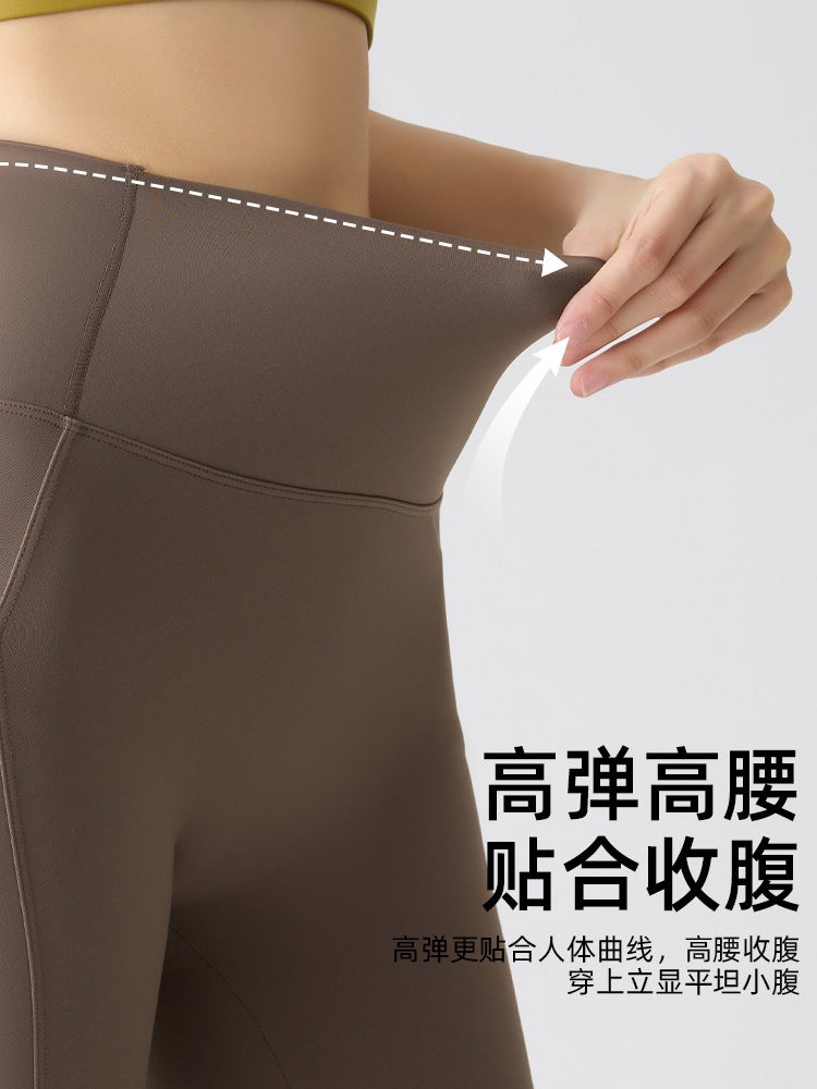 Quick-Drying Pocket Compression Tummy Control Butt-Lifting Yoga Fitness Cycling Shorts Women'S Summer High-Waisted Tummy Control Shorts - Image 4