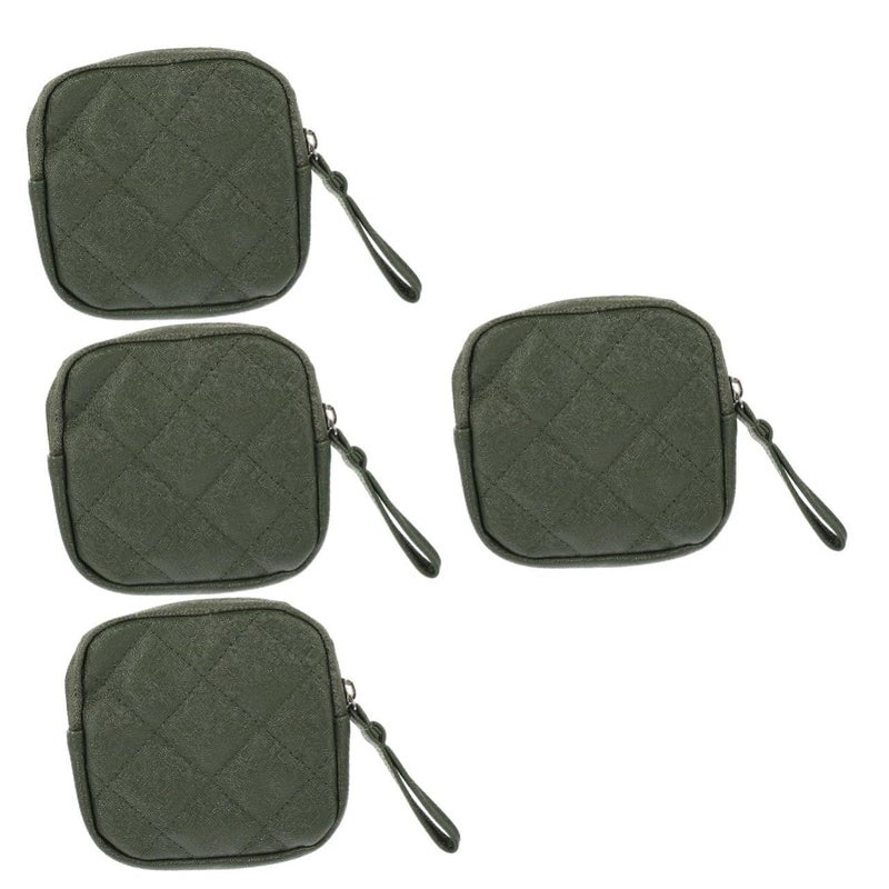 3 Pack Green Sanitary Napkin Bag Tampon Pouch Feminine Menstrual Period Storage Holder - Image 2