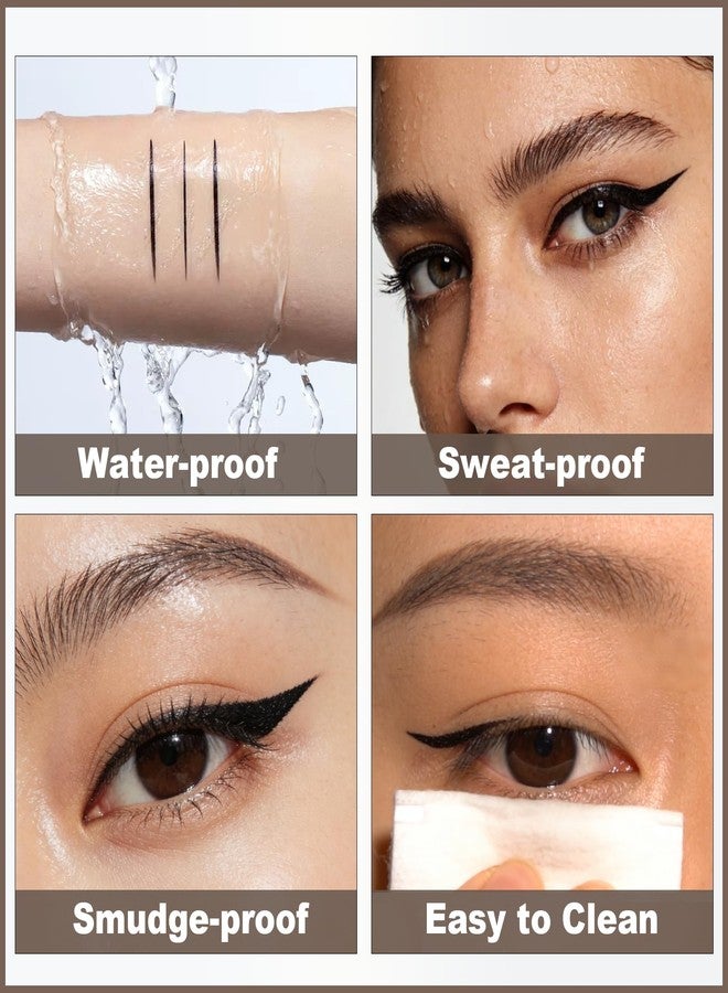 Okerker Light Brown Ultra Fine Liquid Eyeliner, Slim Tip for Winged & Inner Liner - Image 3