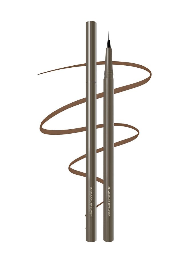Okerker Light Brown Ultra Fine Liquid Eyeliner, Slim Tip for Winged & Inner Liner - Image 1