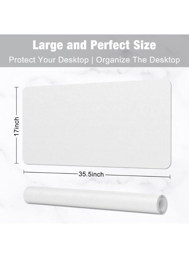 jaexest Large PU Leather Desk Mat 90x43 cm (35.5"x17") - Waterproof, Non-Slip Mouse Pad, Desk Protector for Office & Home, Multiple Colors - Image 3