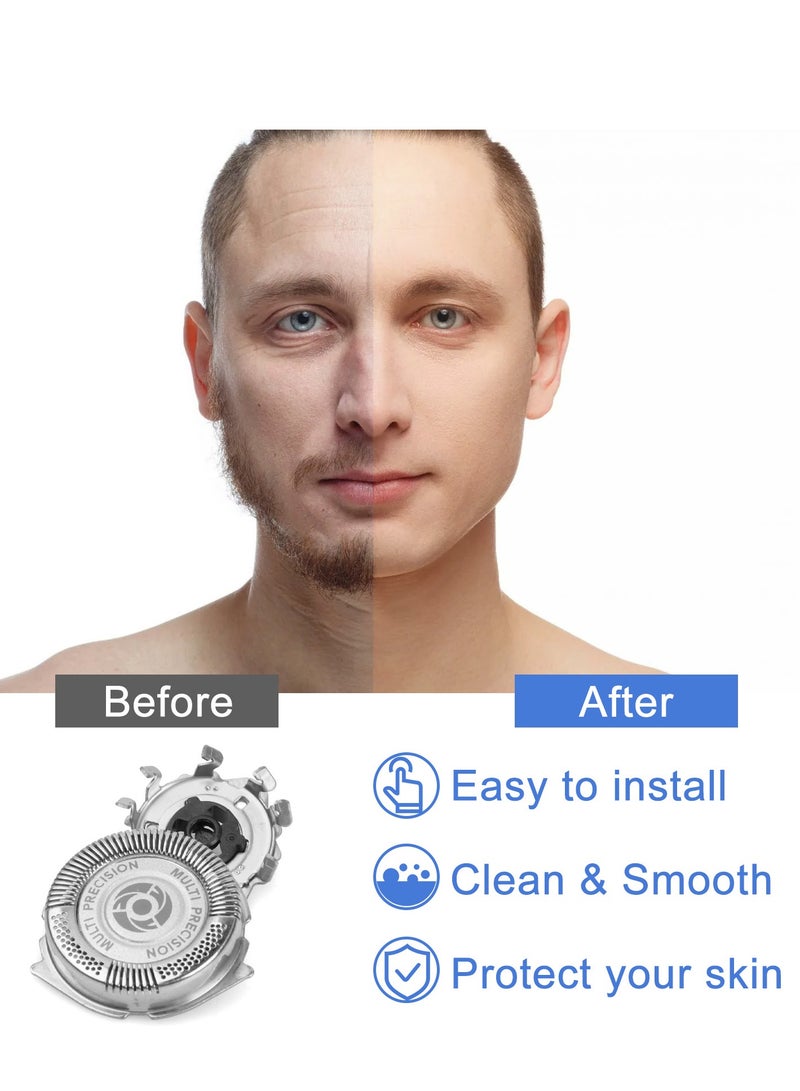 6 Pcs Replacement Shaver Heads for Electric Shaver, Replacement Heads for Mens Shaver - Image 4