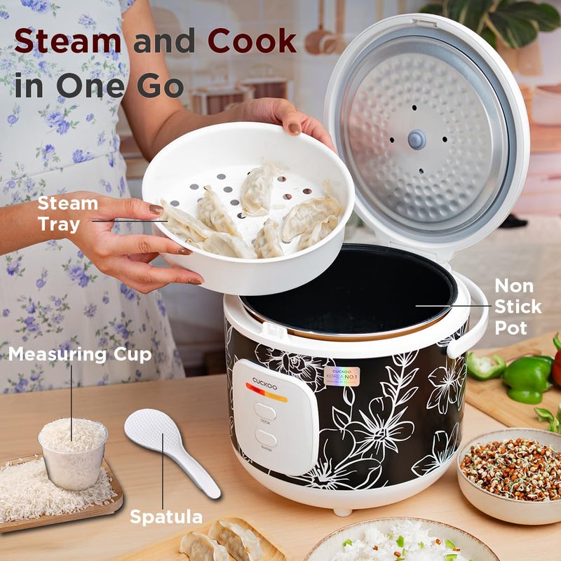 Cuckoo CUCKOO Electric Rice Cooker 18 Ltr 10 Cups 12 Kg Uncooked Rice Capacity Serves 210 People 700 Watt Nonstick Pot 8 Hour Keep Warm Function Trusted Korean Brand 1 Year Warranty CR1005  - Image 2