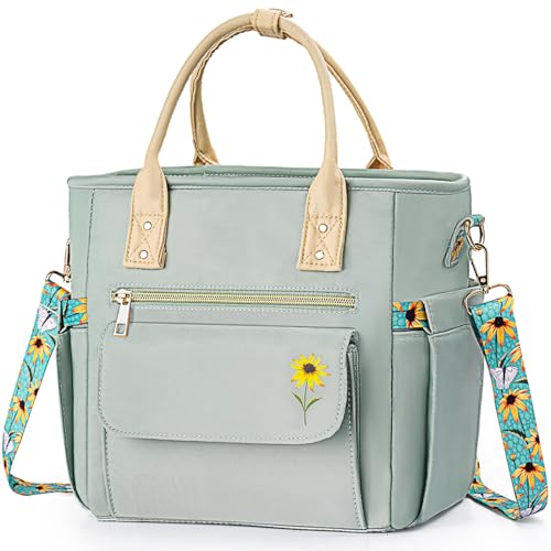 GLORIEROO Deluxe Insulated Lunch Box Bag Women - Leakproof Waterproof Cooler with Multi Pockets Removable Strap for Work Picnic - Teacher Mothers Day Christmas Birthday Gifts - Image 1