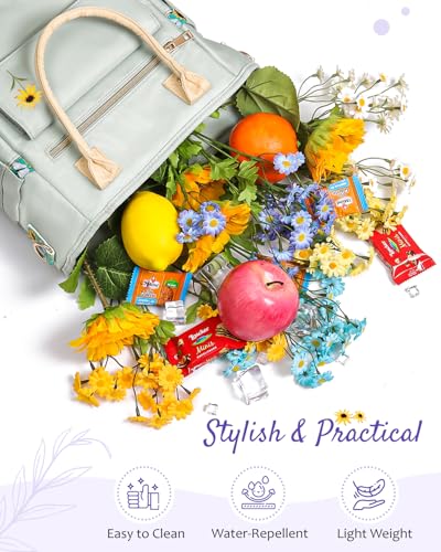 GLORIEROO Deluxe Insulated Lunch Box Bag Women - Leakproof Waterproof Cooler with Multi Pockets Removable Strap for Work Picnic - Teacher Mothers Day Christmas Birthday Gifts - Image 2