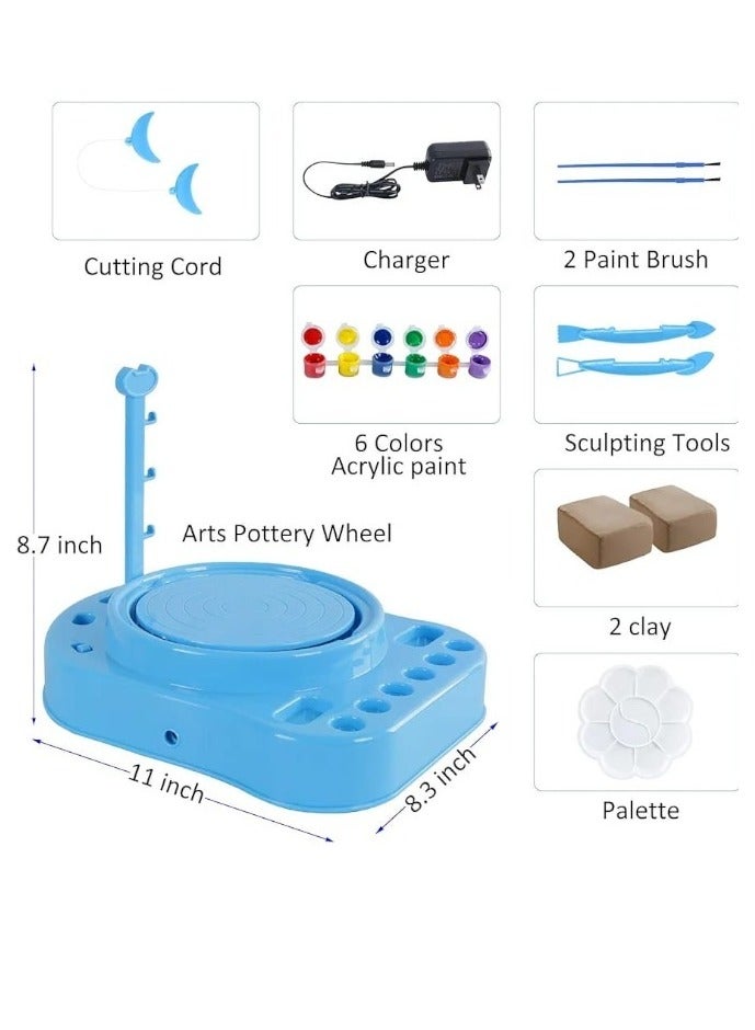 Toy Box Ceramic Machine with Clay Pottery Wheels Workshop Educational Toy for Kids  - Image 3