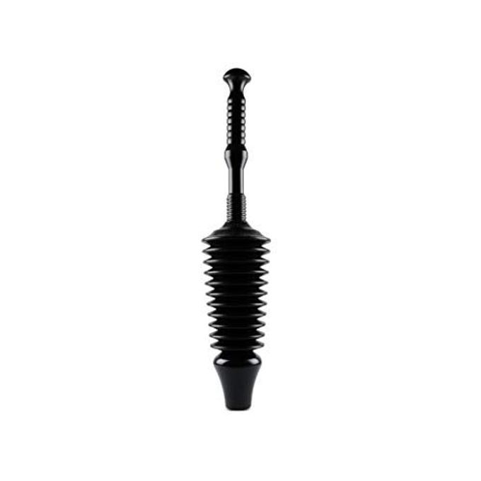 MP1600 16 GALLON LOW FLUSH TOILET PLUNGER WITH FUNNEL NOSE DESIGN BLACK