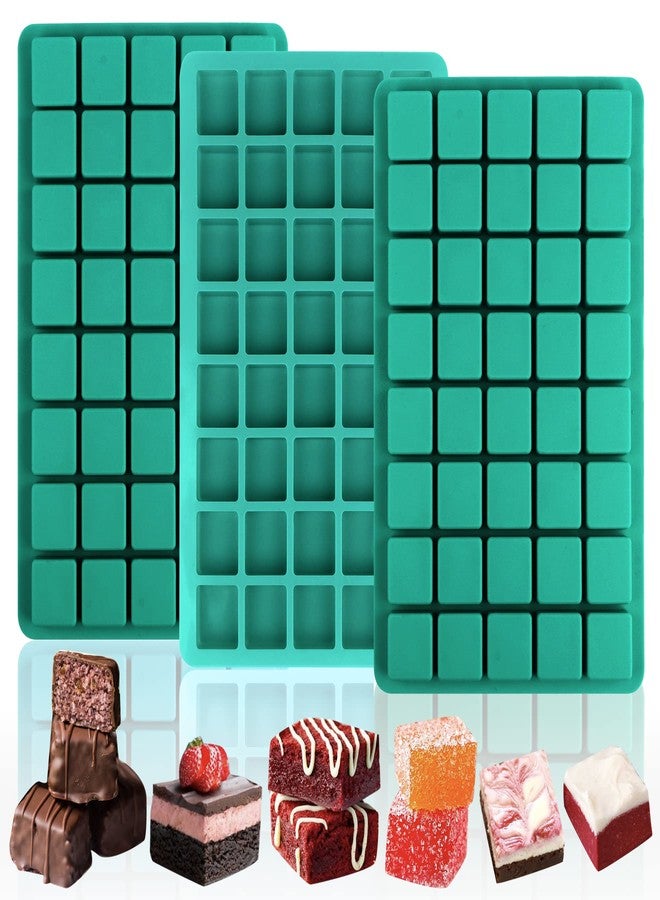 Sidosir 3Pcs Square Caramel Candy Mold Silicone, 40-Cavity Gummy Silicone Molds for Fat Bombs, Chocolate Truffles Mold for Hard Candy, Ice Cube,Jelly - Image 1