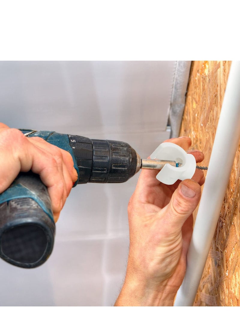 SYOSI SYOSI 100 قطعة مشابك أنابيب PEX حامل 1/2 بوصة مشابك PEX 16 مم دعم أنابيب المياه PVC خطافات أنابيب المياه PVC  - Image 3