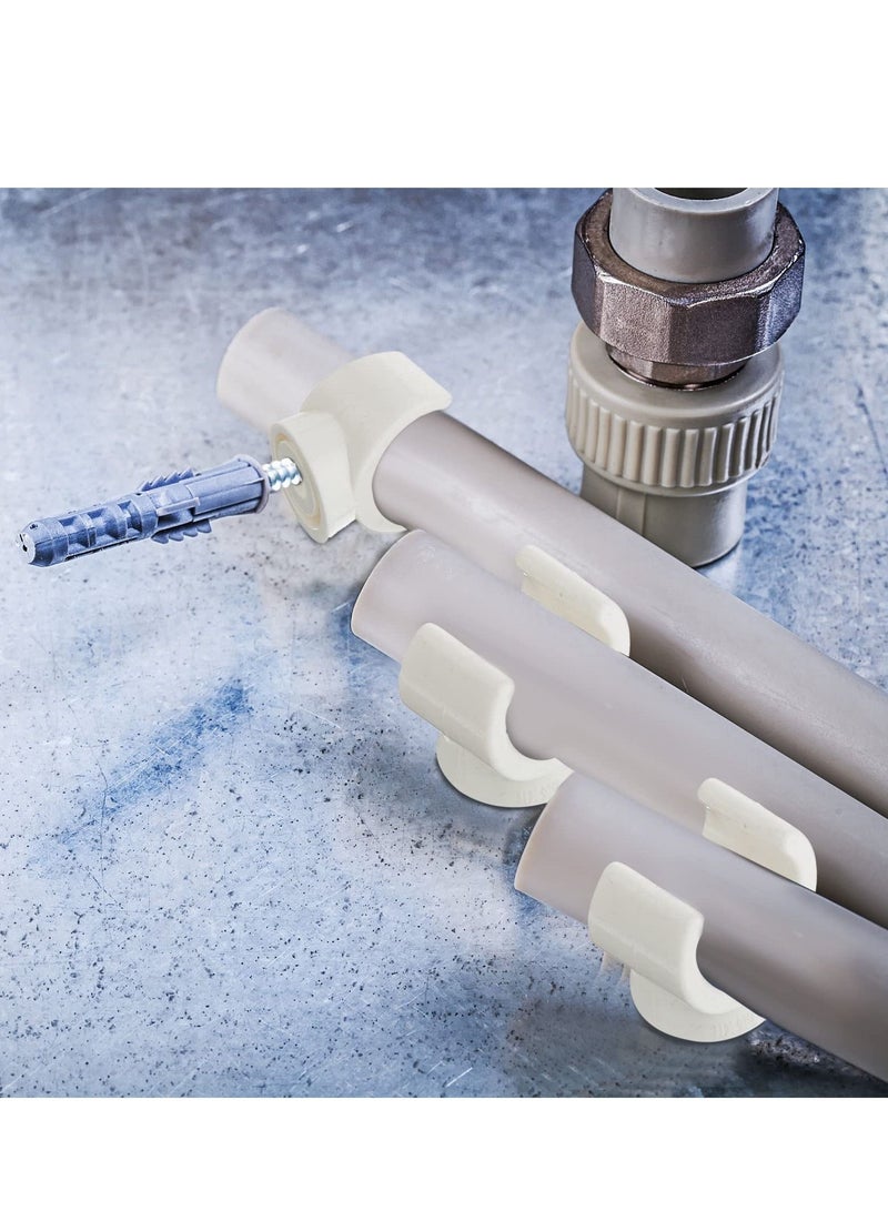 SYOSI SYOSI 100 قطعة مشابك أنابيب PEX حامل 1/2 بوصة مشابك PEX 16 مم دعم أنابيب المياه PVC خطافات أنابيب المياه PVC  - Image 5